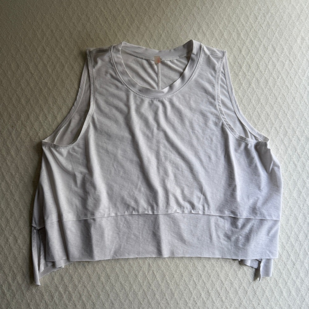 FP Movement Free People Tempo Tank White Cotton Blend Athleisure Small